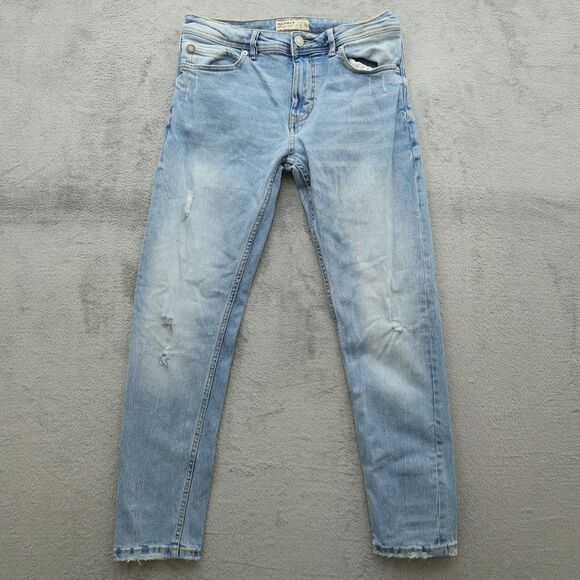 Alcott Jeans Mens Size 32x30 Blue Slim Fit Flex Denim Pants Distressed Fading - Picture 1 of 16